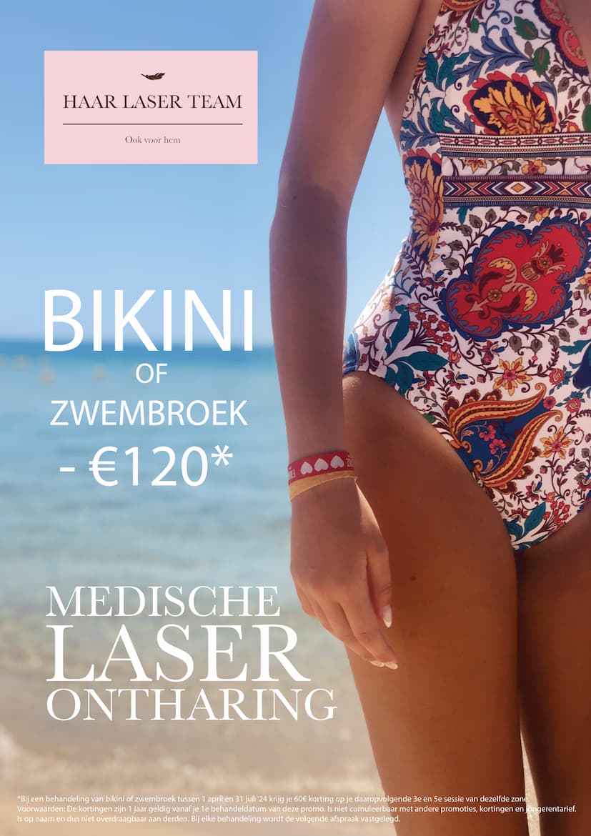 promo bikini of zwembroek laserontharing