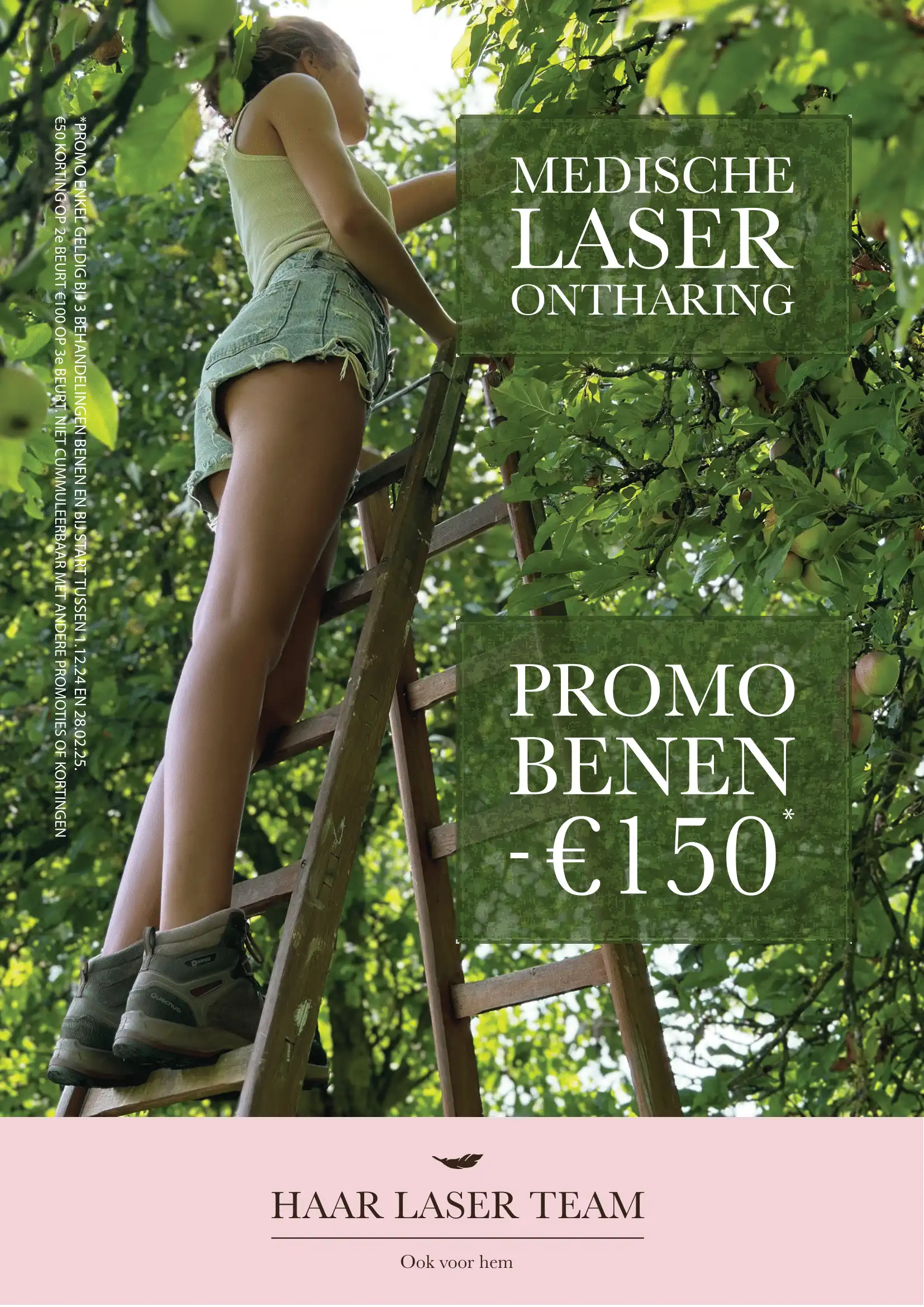 Poster promotie benen, laserontharing